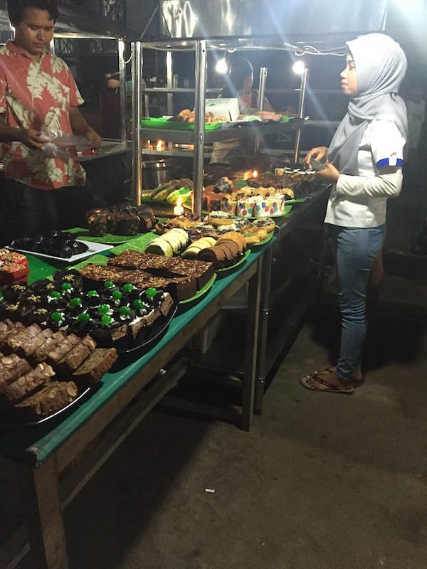 Night market in Gili Trawangan Indonesia