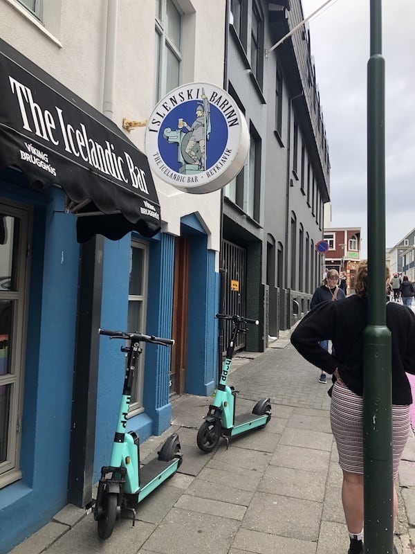 Icelandic bar storefront