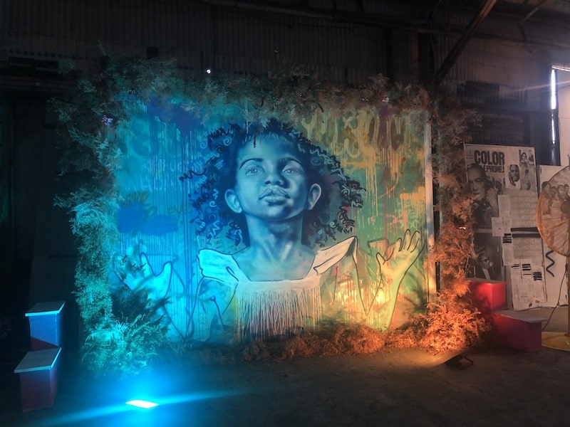 Mural of a girl child from Studio Be