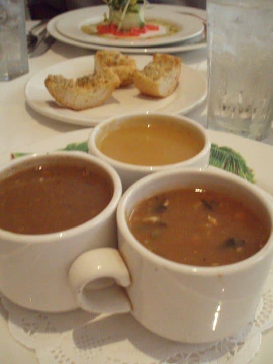 soup trio at Commander's Palace