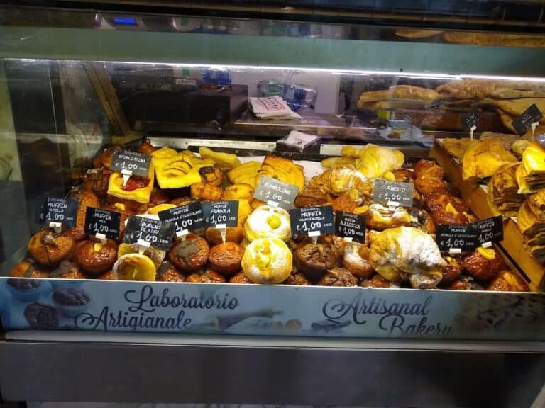 Pastry on display in Florence Italy